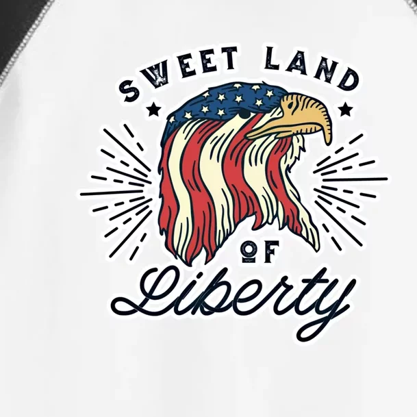 Sweet Land Of Liberty Eagle Usa Flag American Patriotic Gift Toddler Fine Jersey T-Shirt