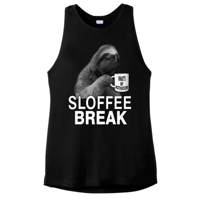 Sloffee Break What's My Motivation Ladies Tri-Blend Wicking Tank