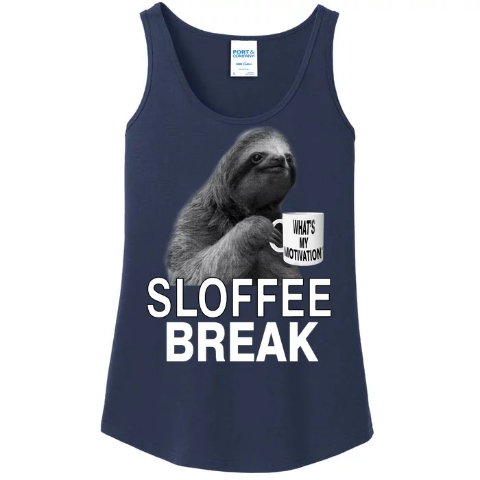 Sloffee Break What's My Motivation Ladies Essential Tank