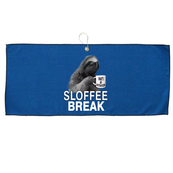 Sloffee Break What's My Motivation Large Microfiber Waffle Golf Towel