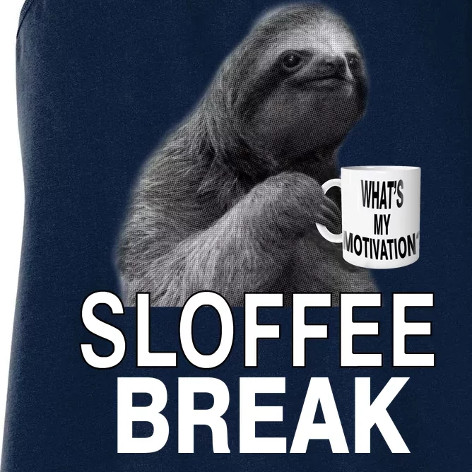 Sloffee Break What's My Motivation Women's Racerback Tank