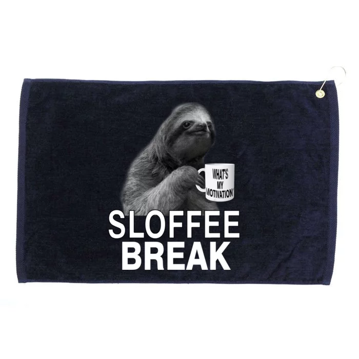 Sloffee Break What's My Motivation Grommeted Golf Towel