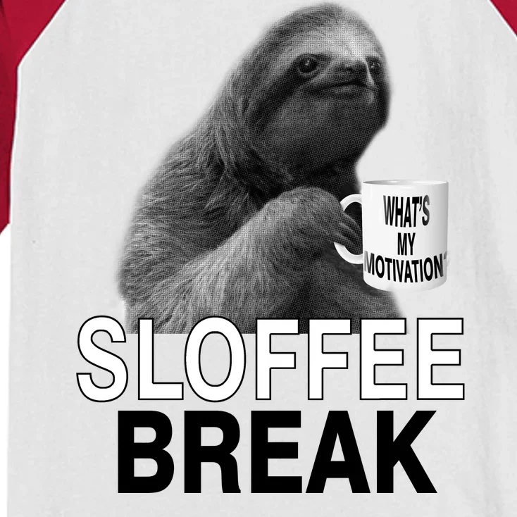 Sloffee Break What's My Motivation Kids Colorblock Raglan Jersey