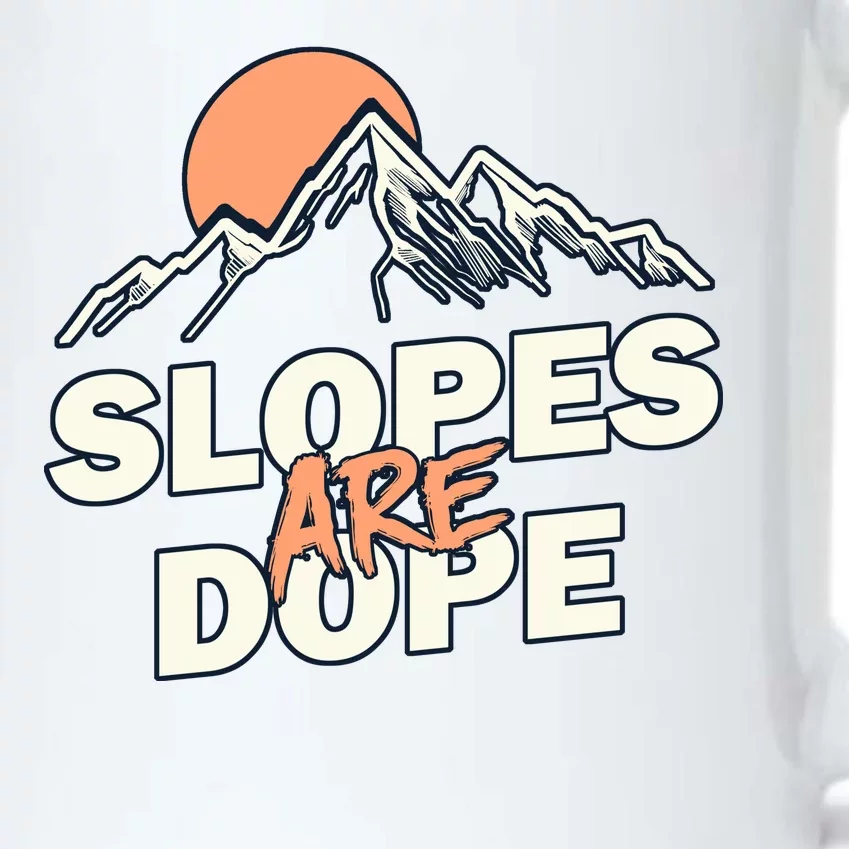 Slopes Are Dope Funny Skiing Black Color Changing Mug