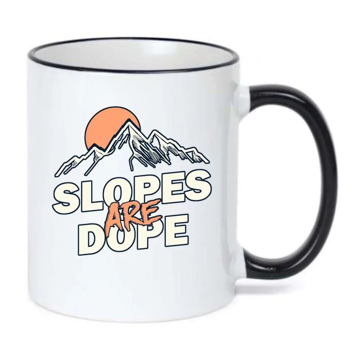 Slopes Are Dope Funny Skiing Black Color Changing Mug