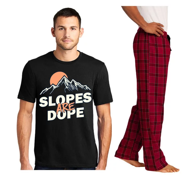 Slopes Are Dope Funny Skiing Pajama Set