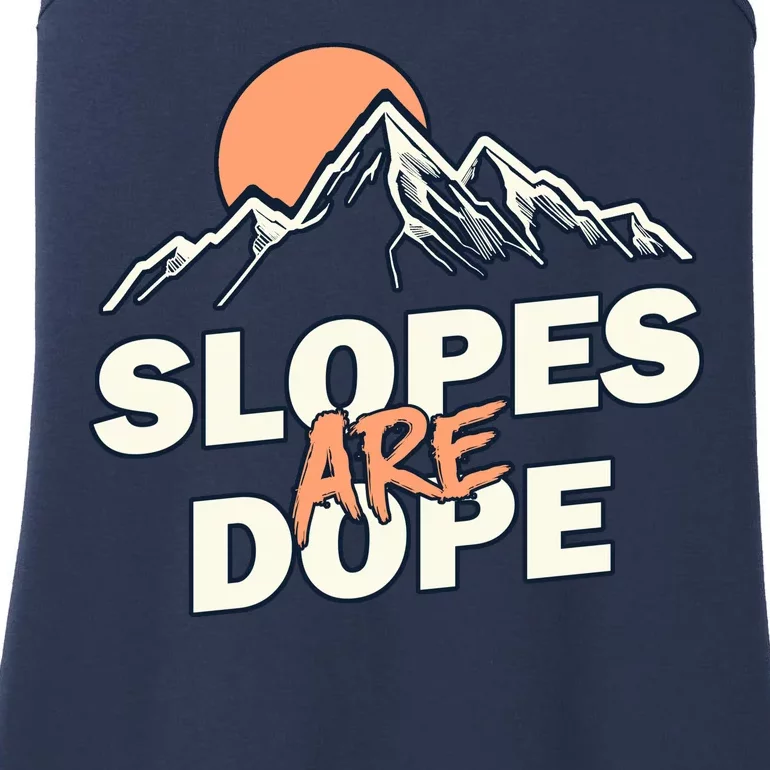 Slopes Are Dope Funny Skiing Ladies Essential Tank