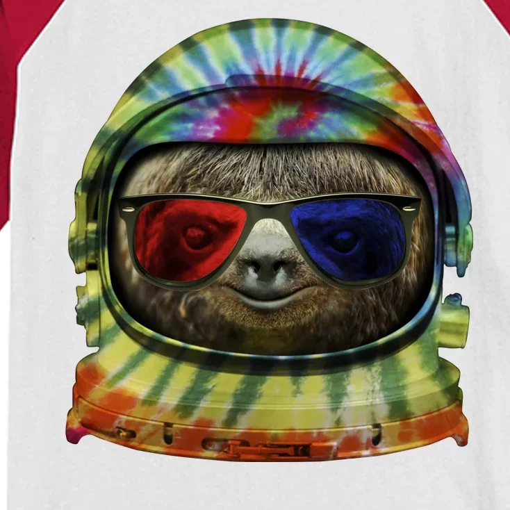 Sloth Astronaut 3D Kids Colorblock Raglan Jersey