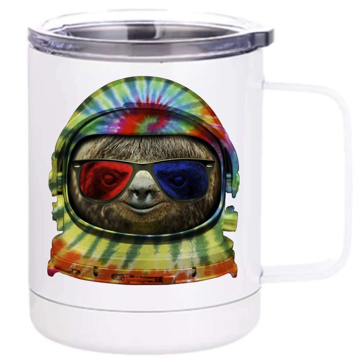 Sloth Astronaut 3D Front & Back 12oz Stainless Steel Tumbler Cup