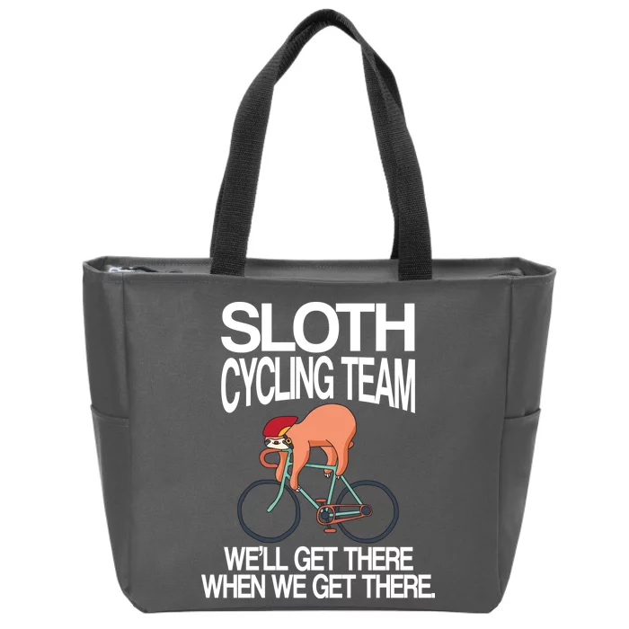 Sloth Cycling Team Zip Tote Bag