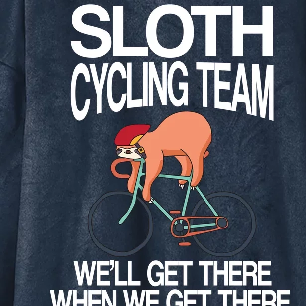 Sloth Cycling Team Hooded Wearable Blanket