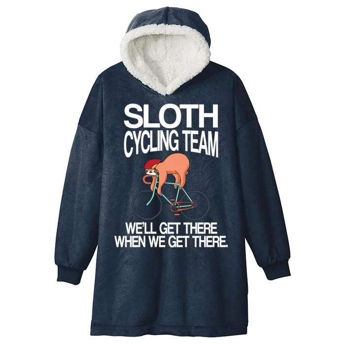 Sloth Cycling Team Hooded Wearable Blanket