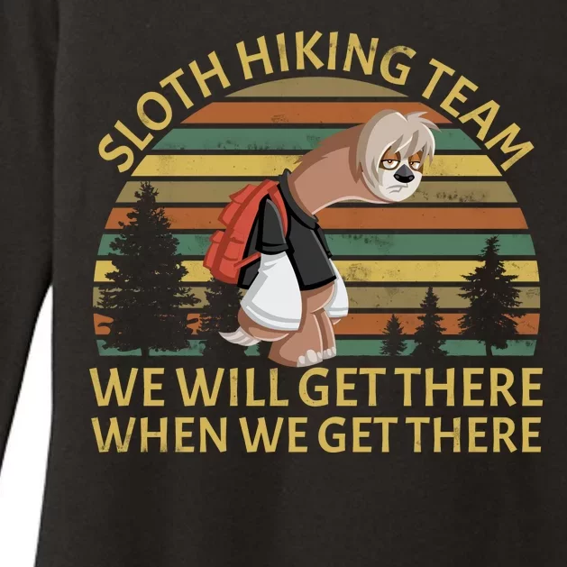 Sloth Hiking Team We Will Get There When We Get There Womens CVC Long Sleeve Shirt