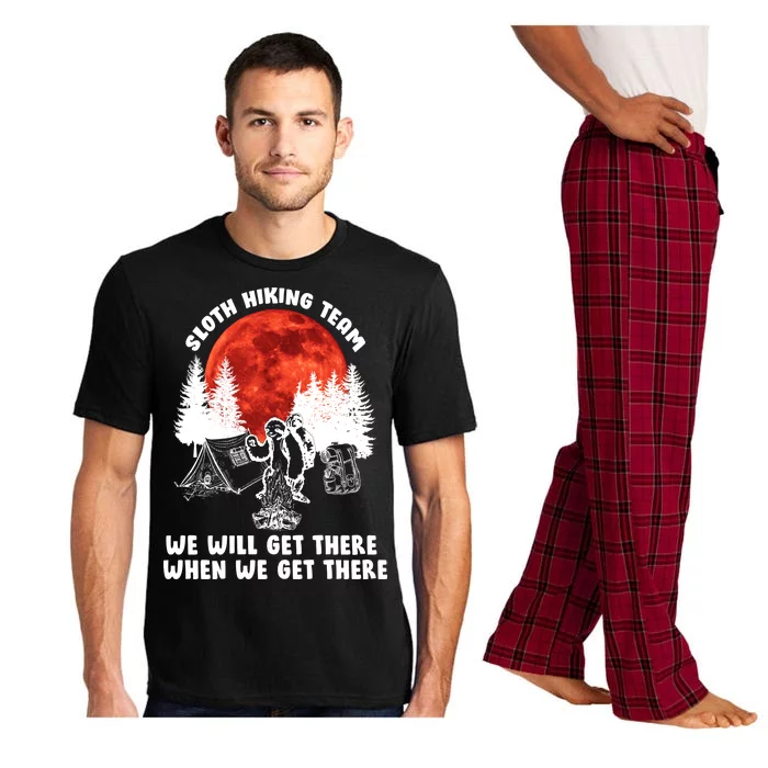 Sloth Hiking Team Will Get We There Funny Camping Pajama Set