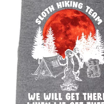 Sloth Hiking Team Will Get We There Funny Camping Doggie 3-End Fleece Hoodie