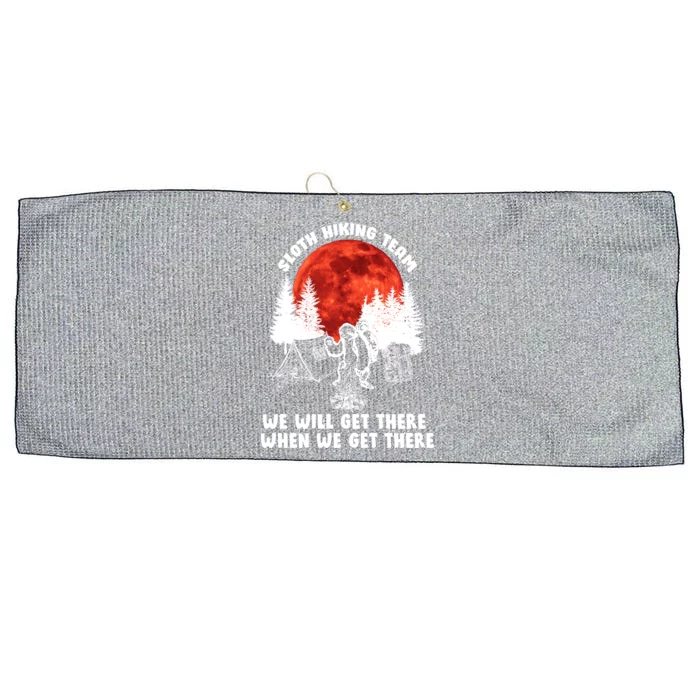 Sloth Hiking Team Will Get We There Funny Camping Large Microfiber Waffle Golf Towel