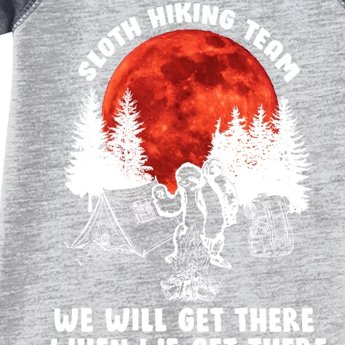 Sloth Hiking Team Will Get We There Funny Camping Infant Baby Jersey Bodysuit