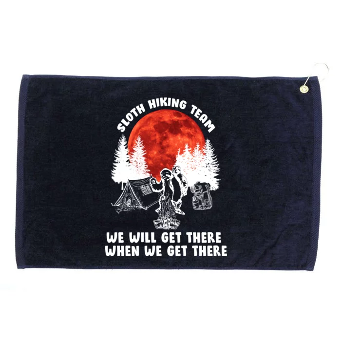 Sloth Hiking Team Will Get We There Funny Camping Grommeted Golf Towel