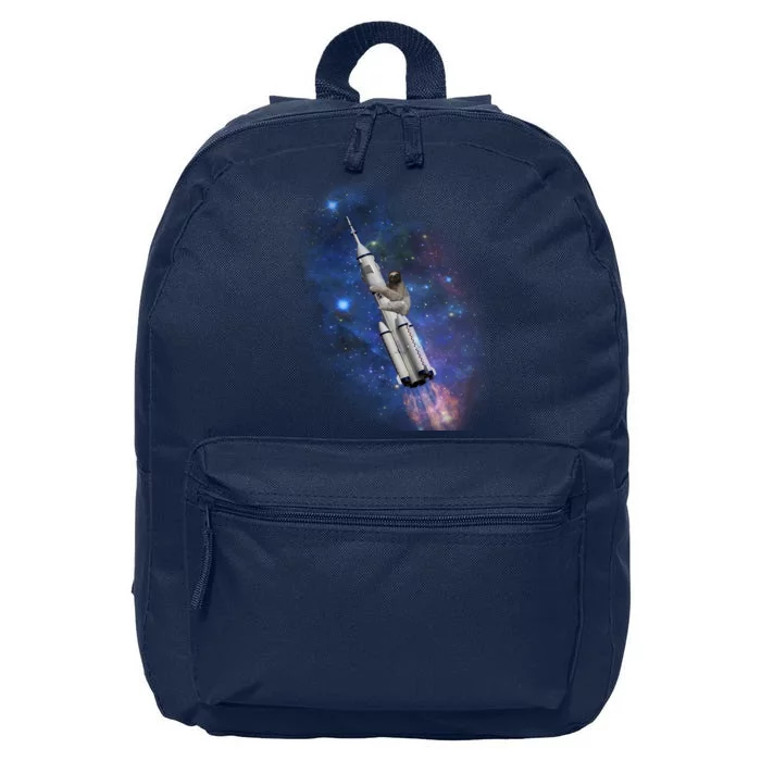 Sloth In Space Rocket ship 16 in Basic Backpack