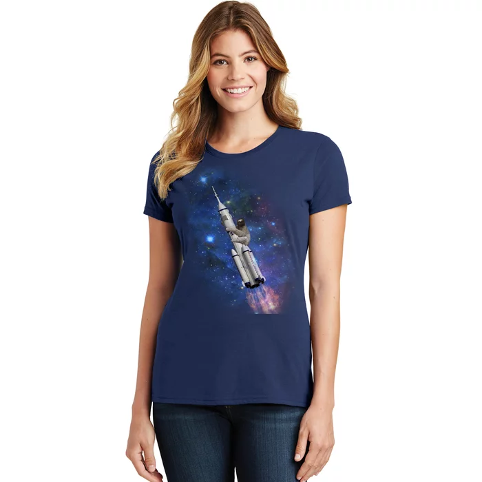 Sloth In Space Rocket ship Women's T-Shirt