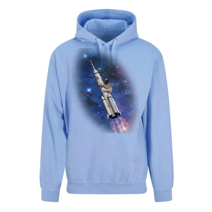 Sloth In Space Rocket ship Unisex Surf Hoodie