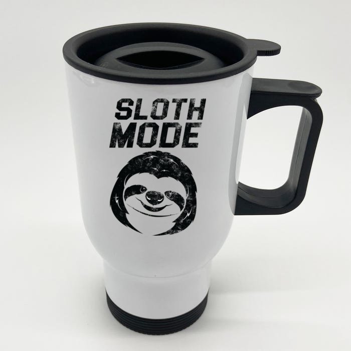 Sloth Mode Front & Back Stainless Steel Travel Mug