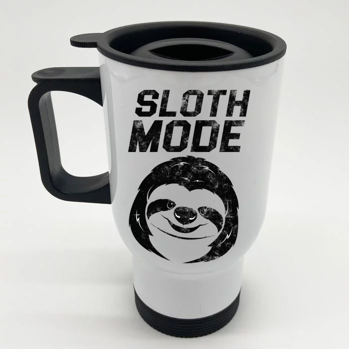 Sloth Mode Front & Back Stainless Steel Travel Mug