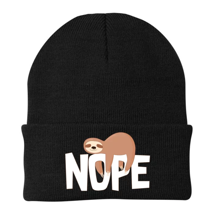 Sloth Nope Knit Cap Winter Beanie