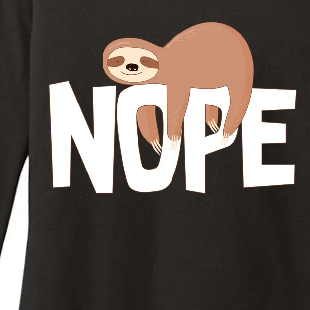 Sloth Nope Womens CVC Long Sleeve Shirt