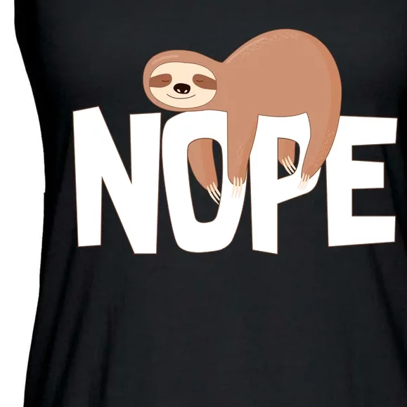 Sloth Nope Ladies Essential Flowy Tank