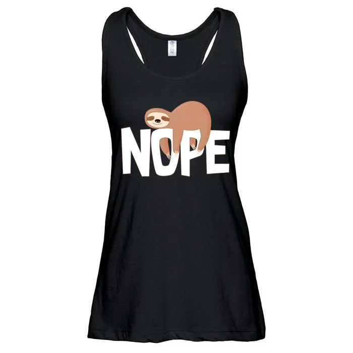 Sloth Nope Ladies Essential Flowy Tank