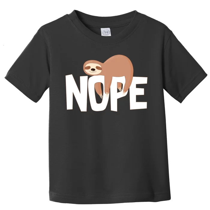 Sloth Nope Toddler T-Shirt