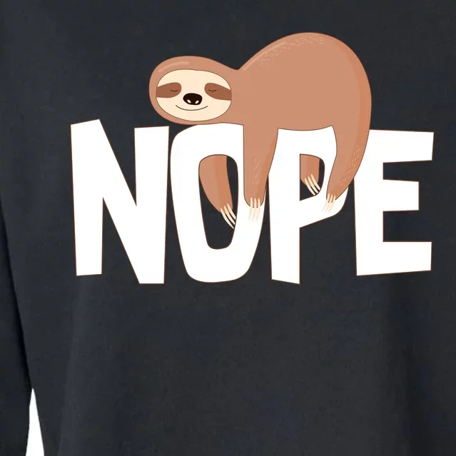 Sloth Nope Cropped Pullover Crew