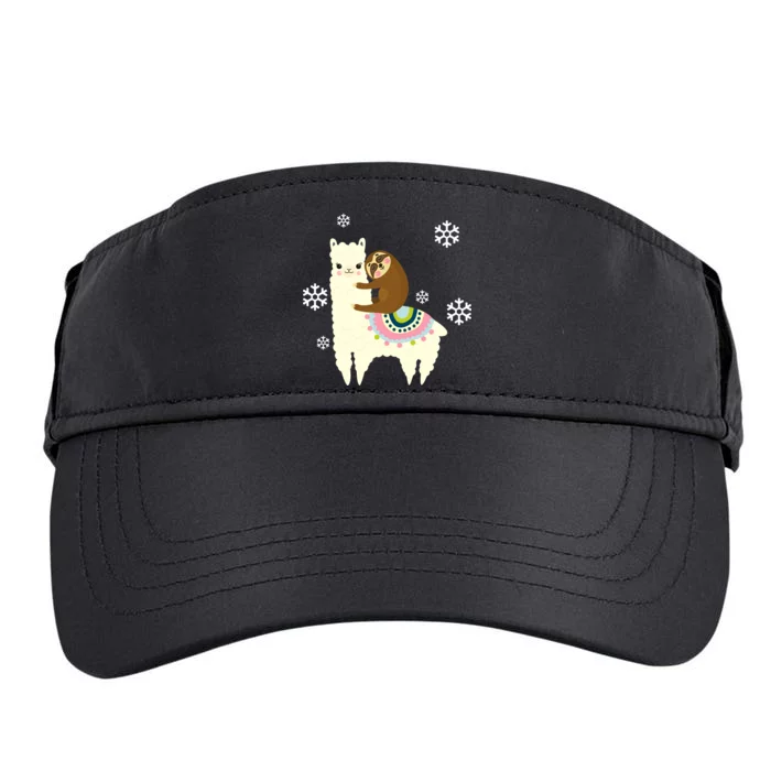 Sloth Riding Llama Adult Drive Performance Visor