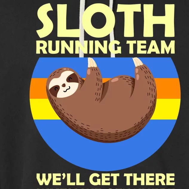 Sloth Running Team Garment-Dyed Fleece Hoodie