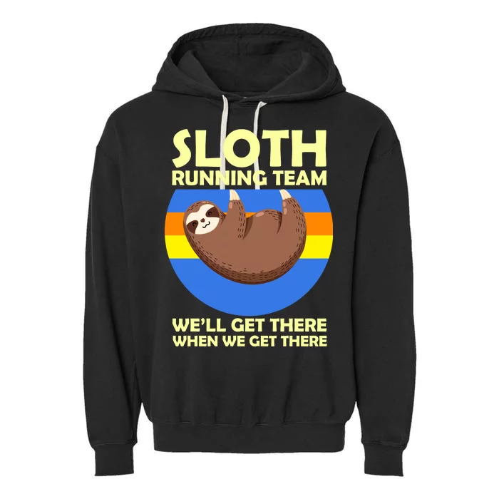 Sloth Running Team Garment-Dyed Fleece Hoodie