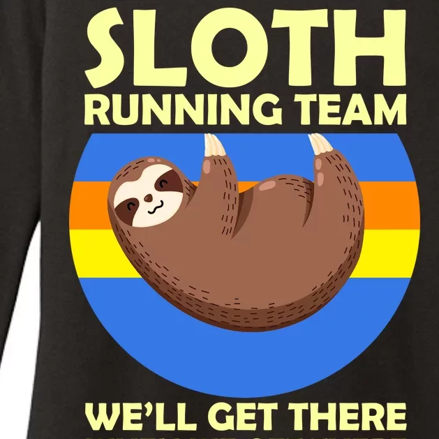 Sloth Running Team Womens CVC Long Sleeve Shirt