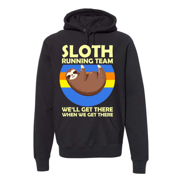 Sloth Running Team Premium Hoodie