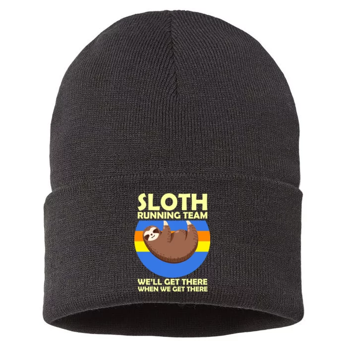 Sloth Running Team Sustainable Knit Beanie