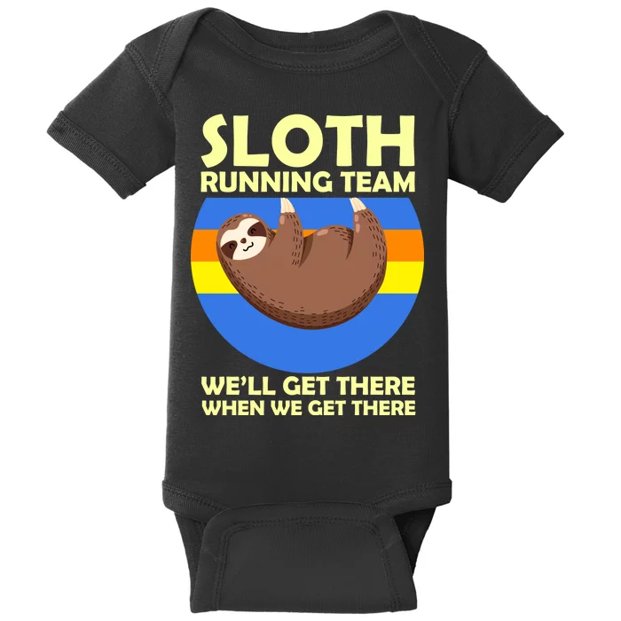 Sloth Running Team Baby Bodysuit