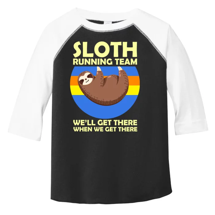 Sloth Running Team Toddler Fine Jersey T-Shirt