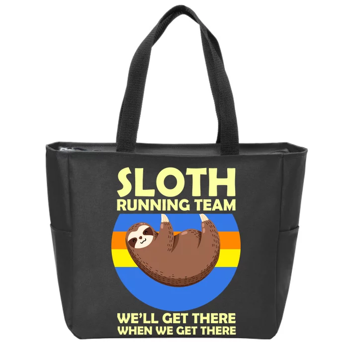 Sloth Running Team Zip Tote Bag