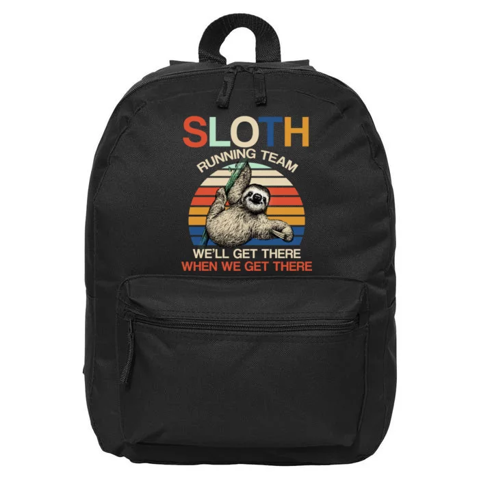 Sloth Running Team Funny Design 16 in Basic Backpack