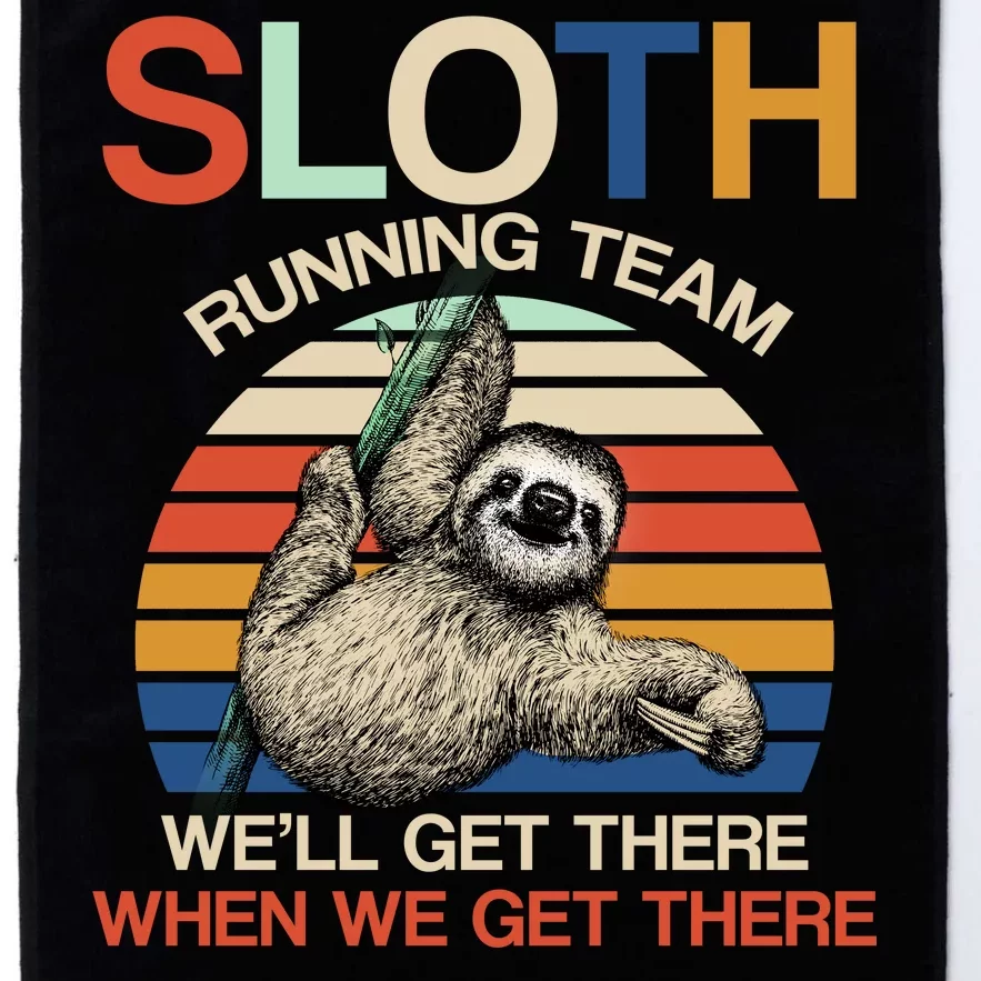 Sloth Running Team Funny Design Platinum Collection Golf Towel