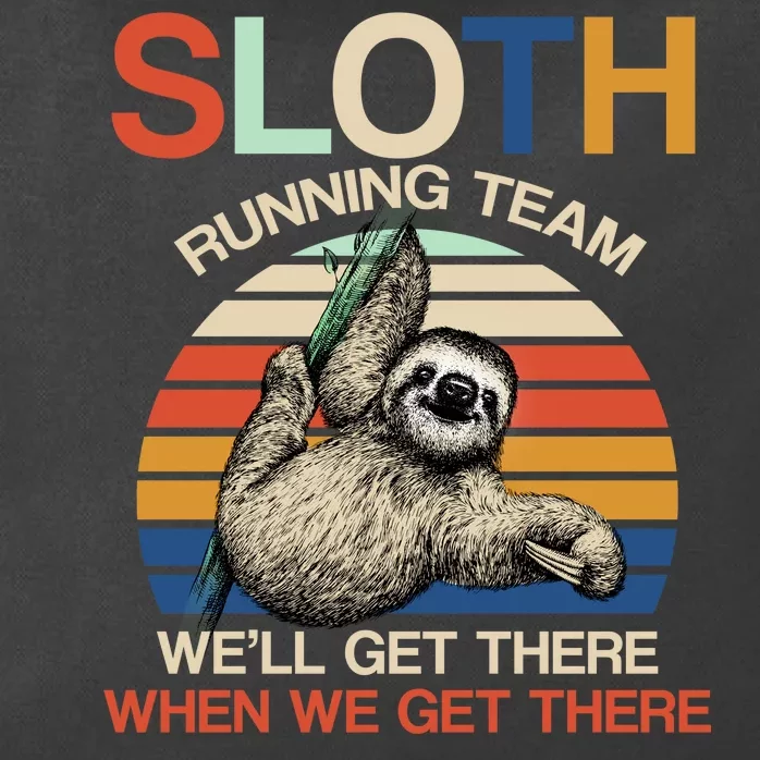 Sloth Running Team Funny Design Zip Tote Bag