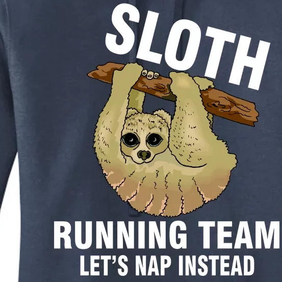 Sloth Running Team Let's Nap Instead Women's Pullover Hoodie