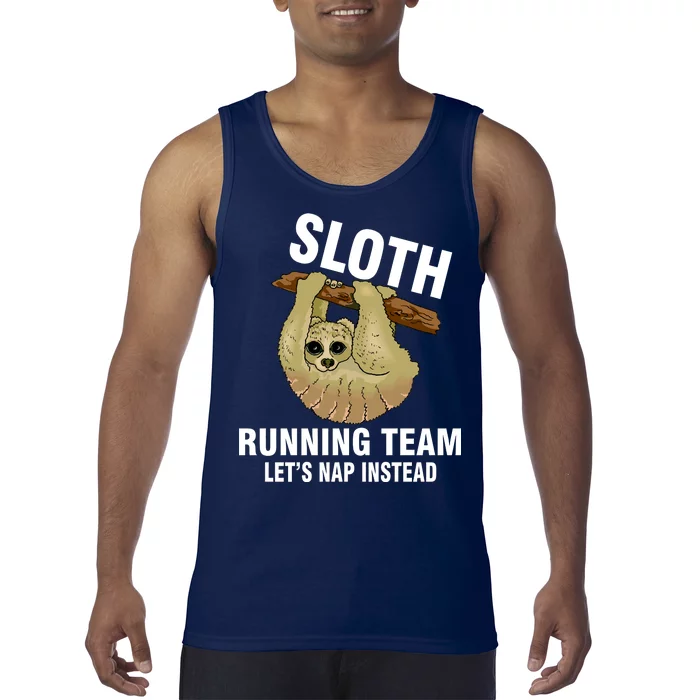 Sloth Running Team Let's Nap Instead Tank Top