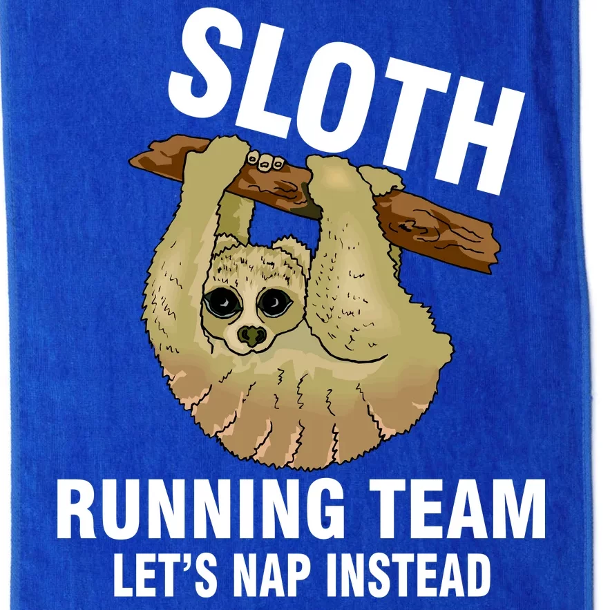 Sloth Running Team Let's Nap Instead Platinum Collection Golf Towel