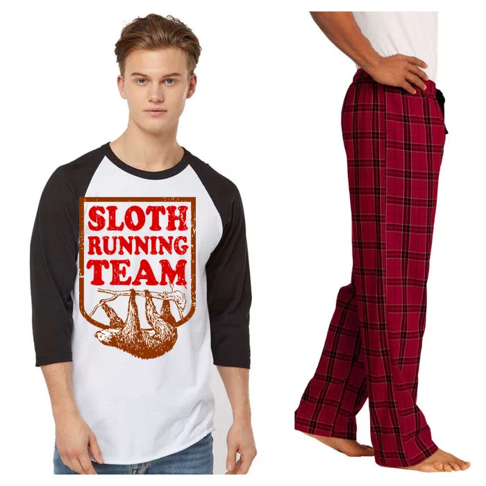 Sloth Running Team Vintage Raglan Sleeve Pajama Set