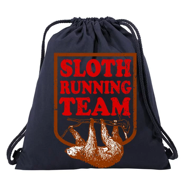 Sloth Running Team Vintage Drawstring Bag